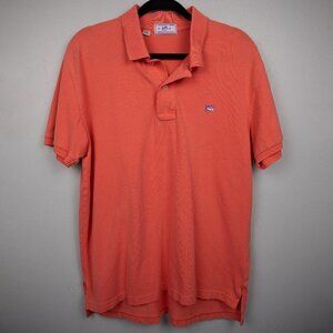 Southern Tide The Slapjack salmon polo shirt-M